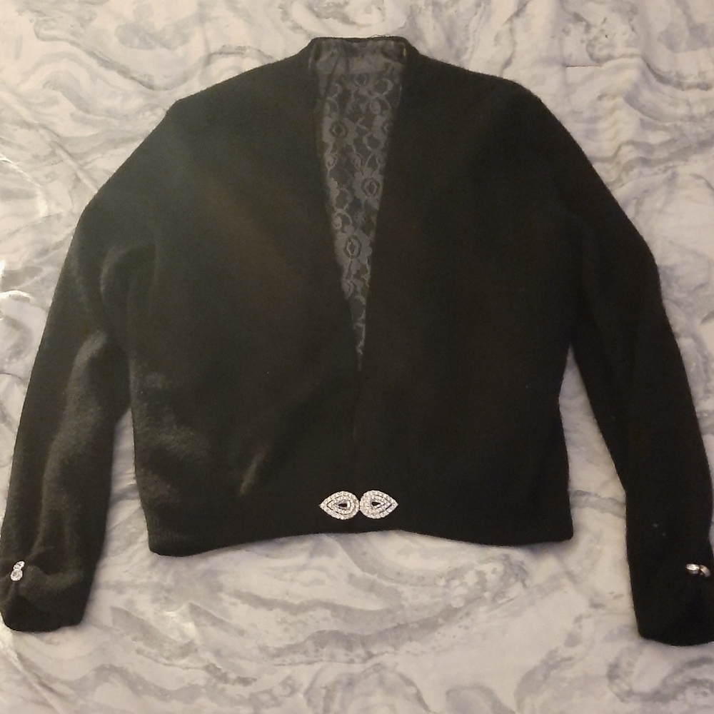 Vintage Bernhard Altman Black Cashmere Cardigan